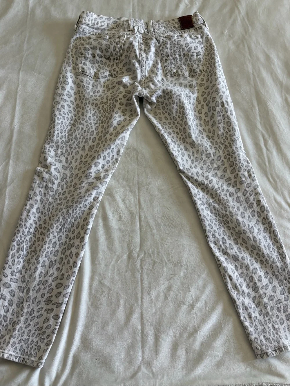 Lucky Brand Beige Leopard Print Skinny Jeans